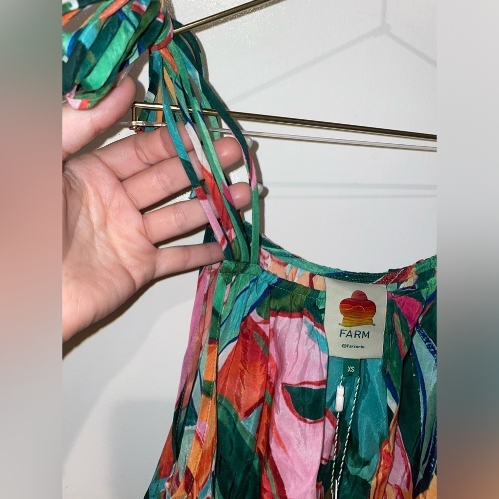 New! Farm Rio Multicolor Banana Foliage Midi Dress ๐๐บ XS NWT! - Picture 16 of 16